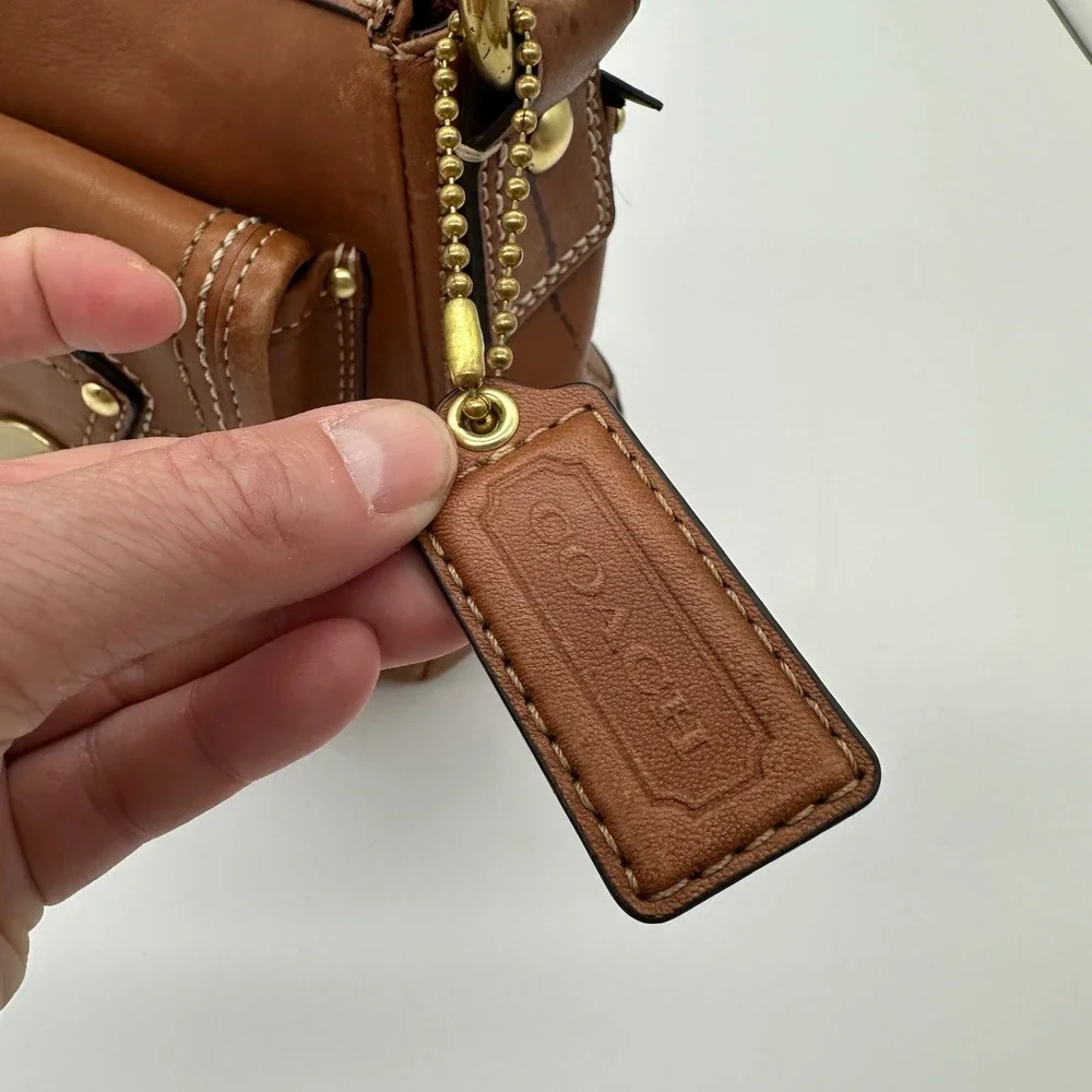 Coach Medium F12868 Vintage 65th Anniversary Butterscotch Double Turnlock
